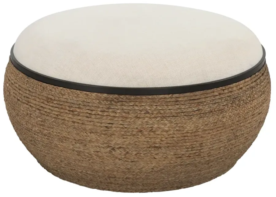 Island Straw Storage Coffee Table