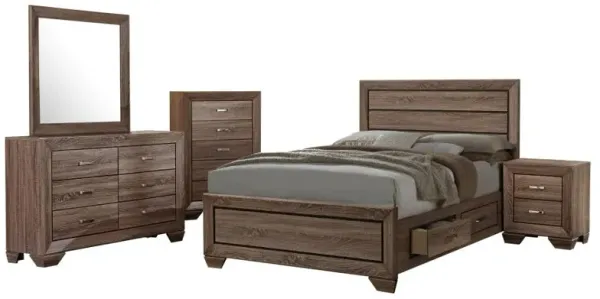 Kauffman Storage Bedroom Set with High Straight Headboard