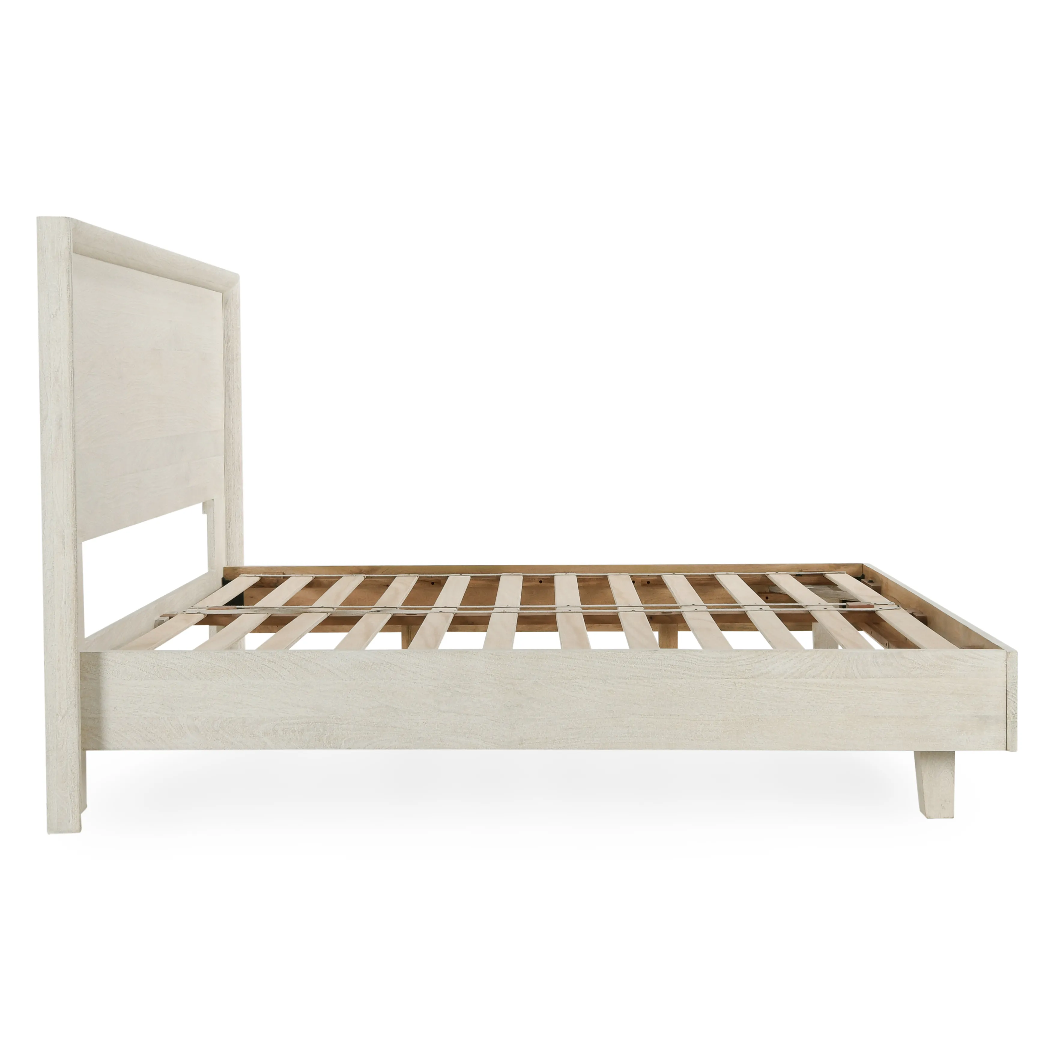 Reece Mango Wood Queen Bed in White