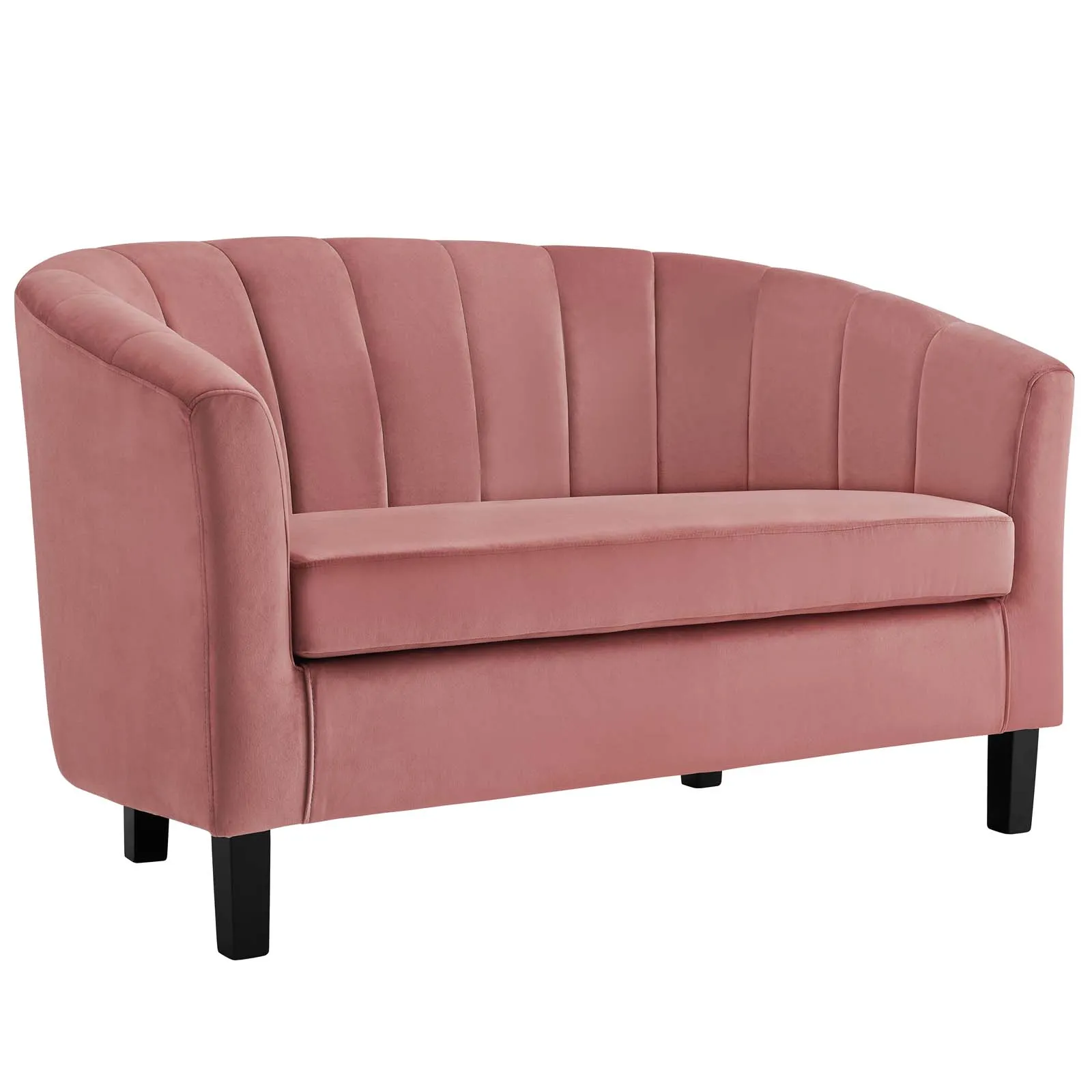 Prospect Channel Tufted Performance Velvet Loveseat and Armchair Set