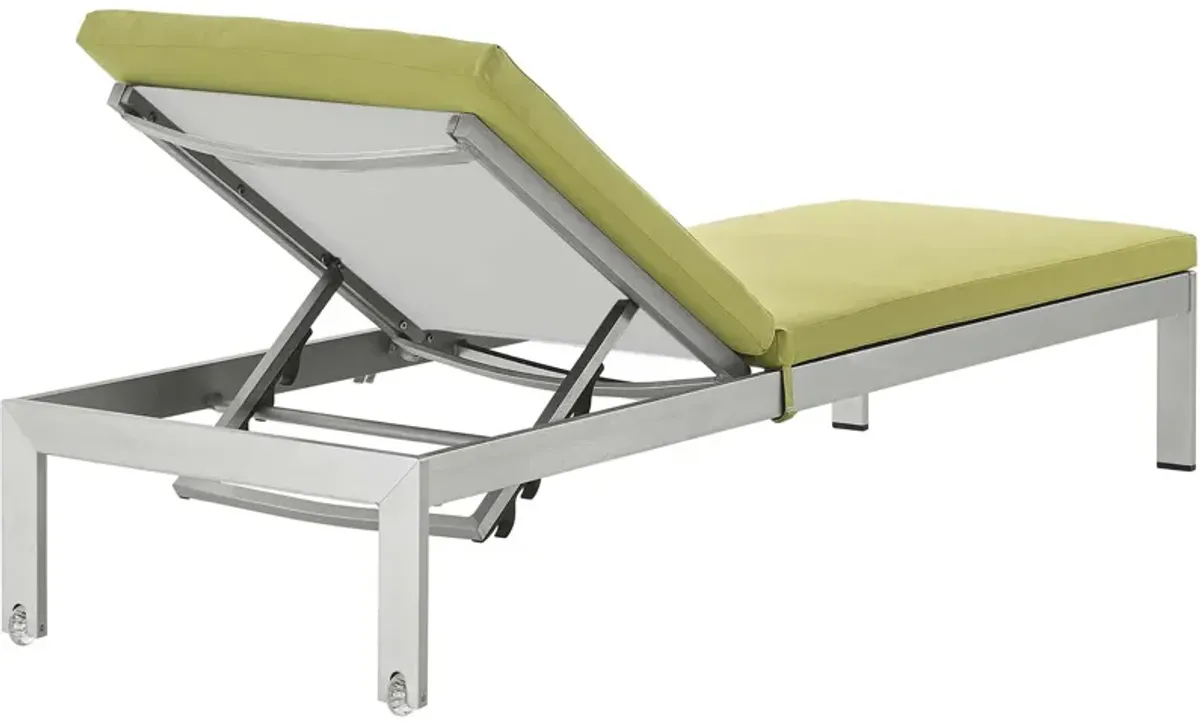 Shore Outdoor Patio Aluminum Chaise with Cushions