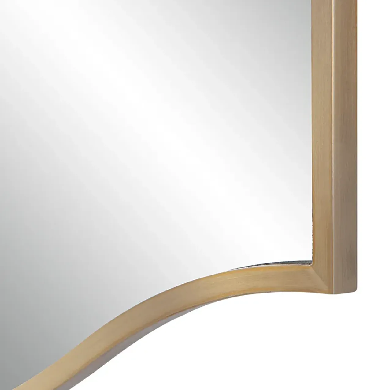 Florianne 36" Tall Rectangular Arch Mirror, Champagne