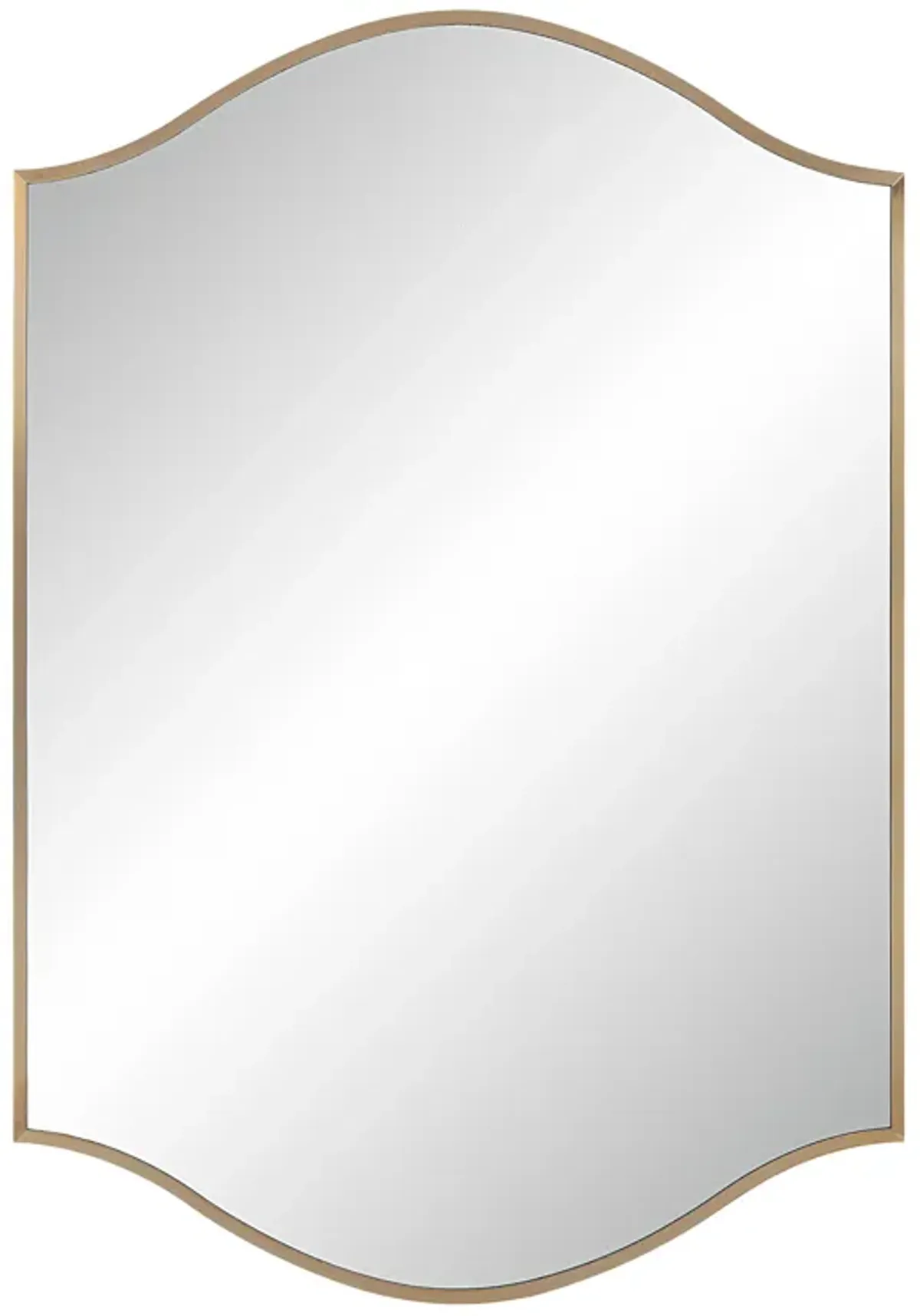 Florianne 36" Tall Rectangular Arch Mirror, Champagne