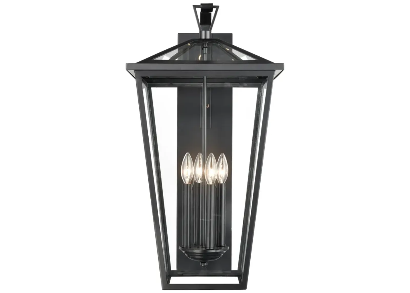 Main Street 28" High 4-Light Outdoor Sconce - Black