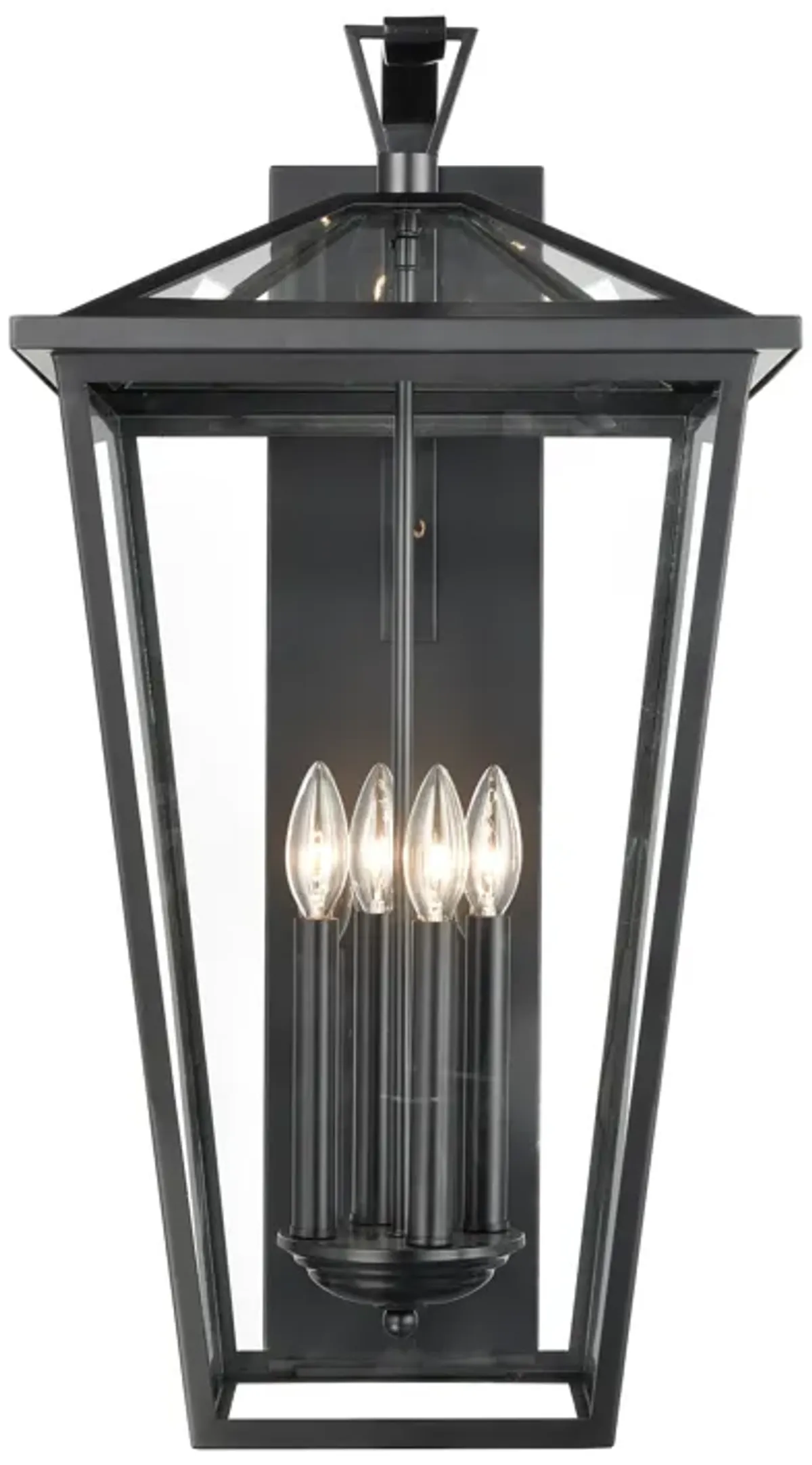 Main Street 28" High 4-Light Outdoor Sconce - Black