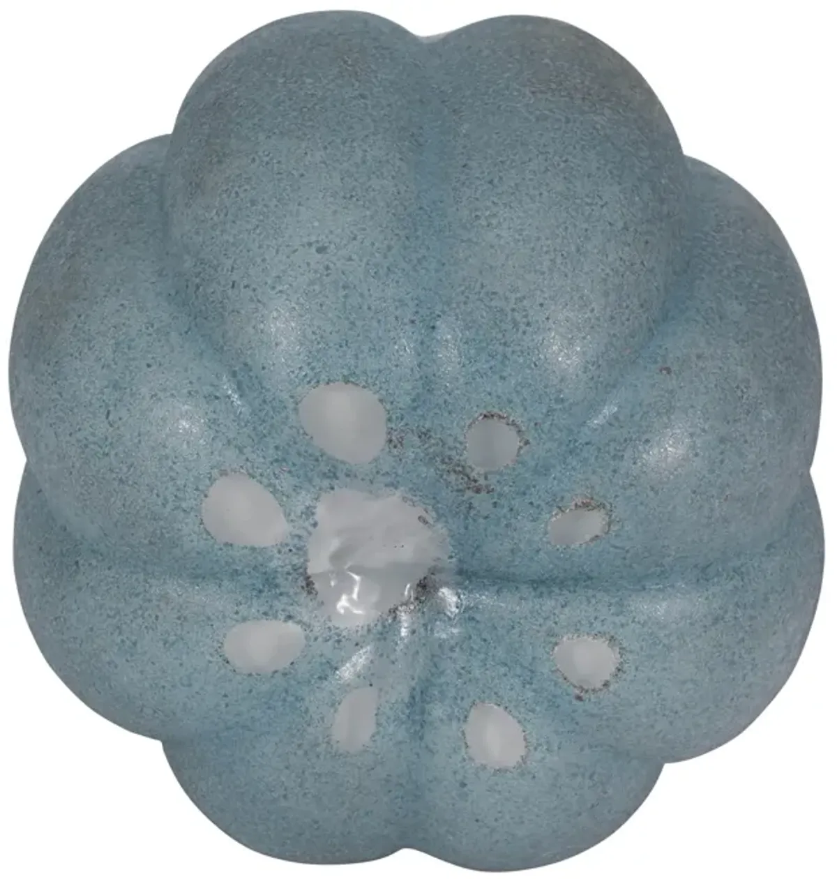 10" Glass Sea Urchin Vase, Blue