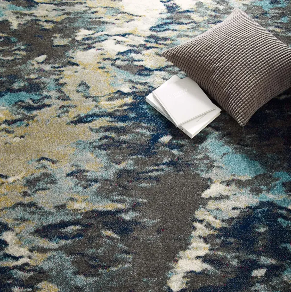 Entourage Foliage Contemporary Modern Abstract 8x10 Area Rug