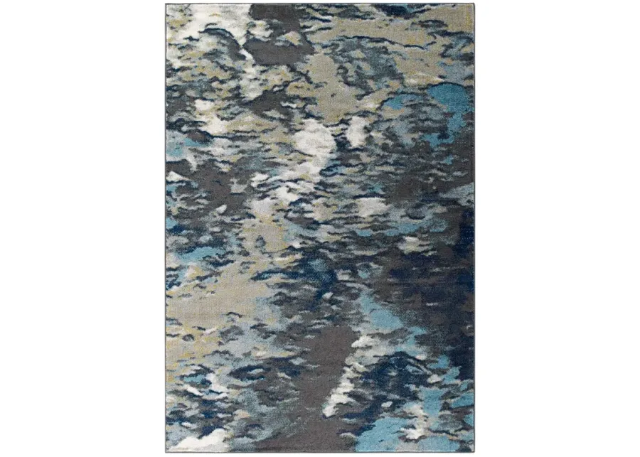 Entourage Foliage Contemporary Modern Abstract 8x10 Area Rug