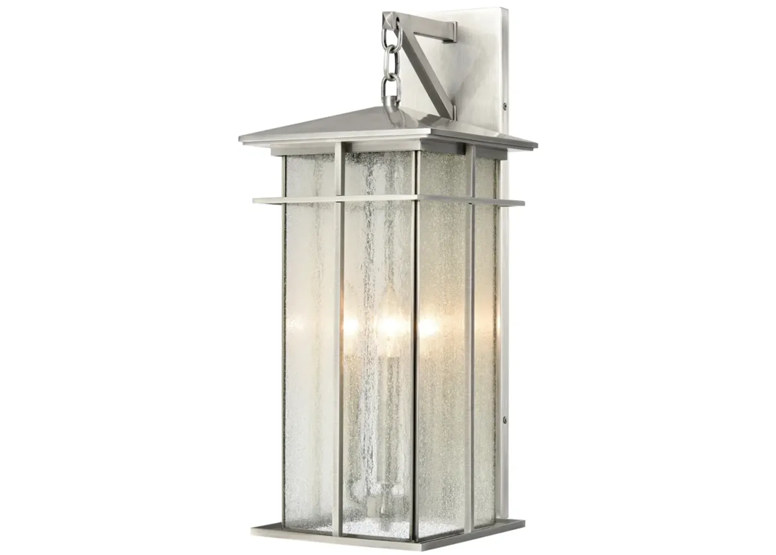 Oak Park 22" High 3-Light Outdoor Sconce - Antique Brushed Aluminum