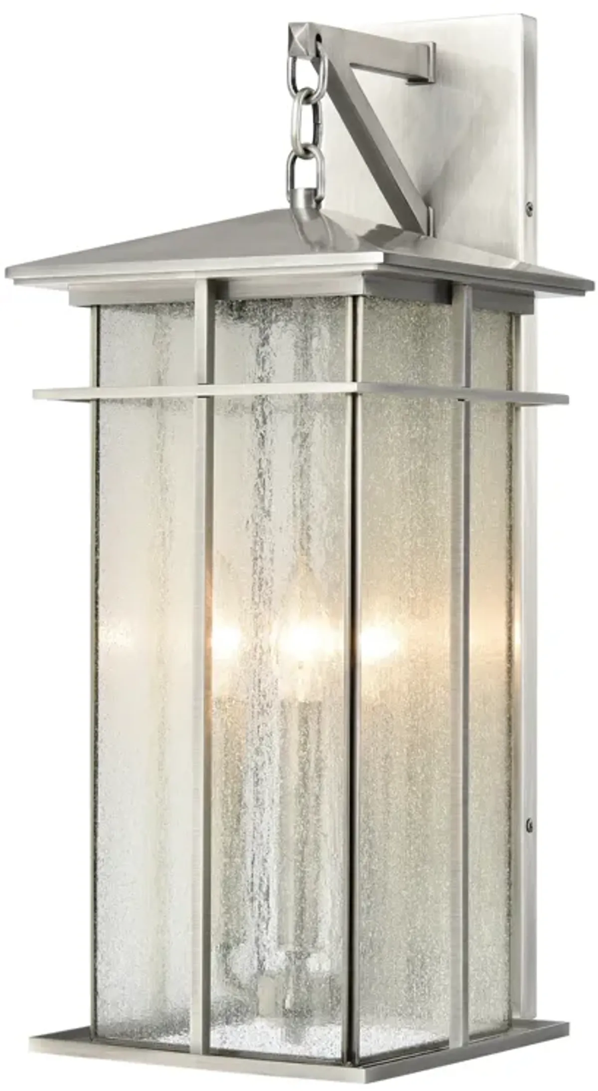 Oak Park 22" High 3-Light Outdoor Sconce - Antique Brushed Aluminum