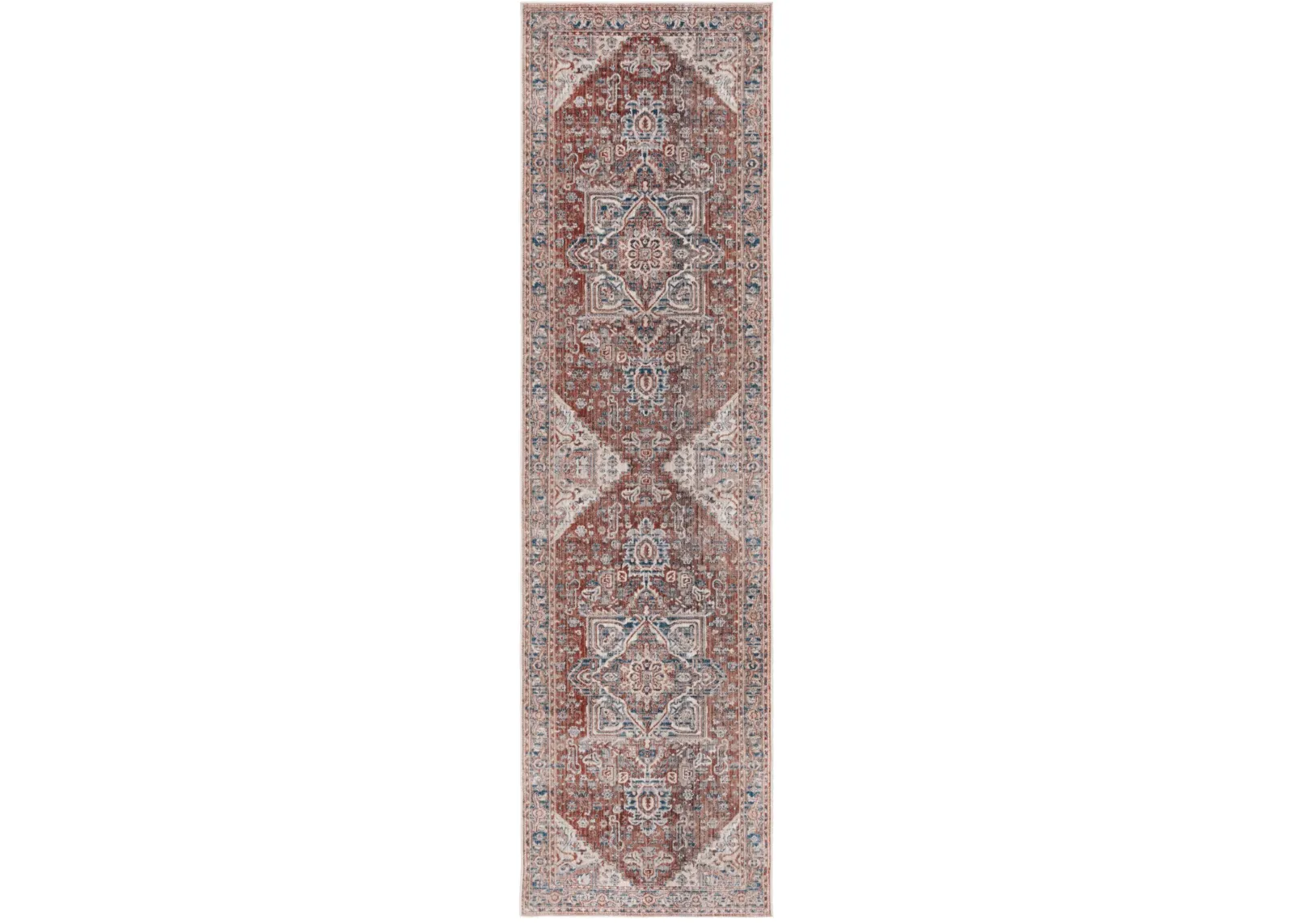 VINTAGE PERSIAN 426 RUST  2'-2' x 12' Runner Rug