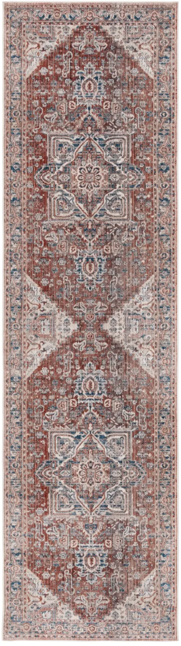 VINTAGE PERSIAN 426 RUST  2'-2' x 12' Runner Rug