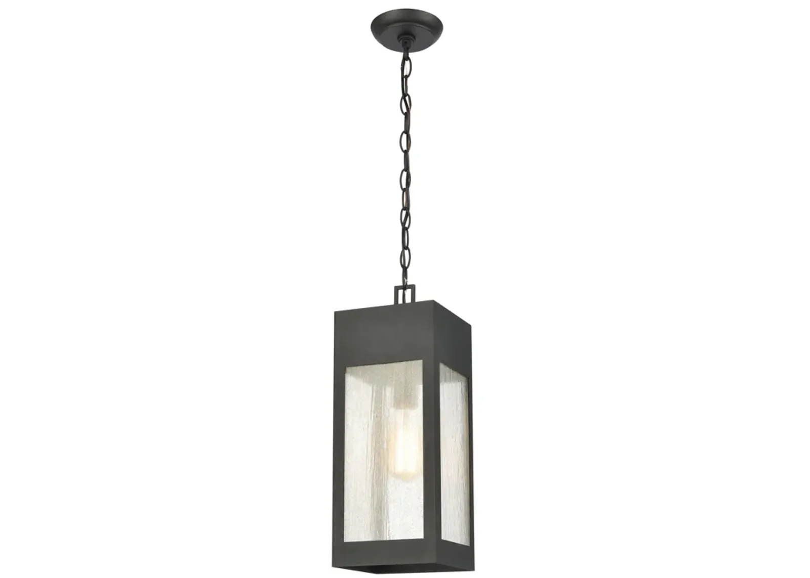 Angus 7" Wide 1-Light Outdoor Pendant - Charcoal