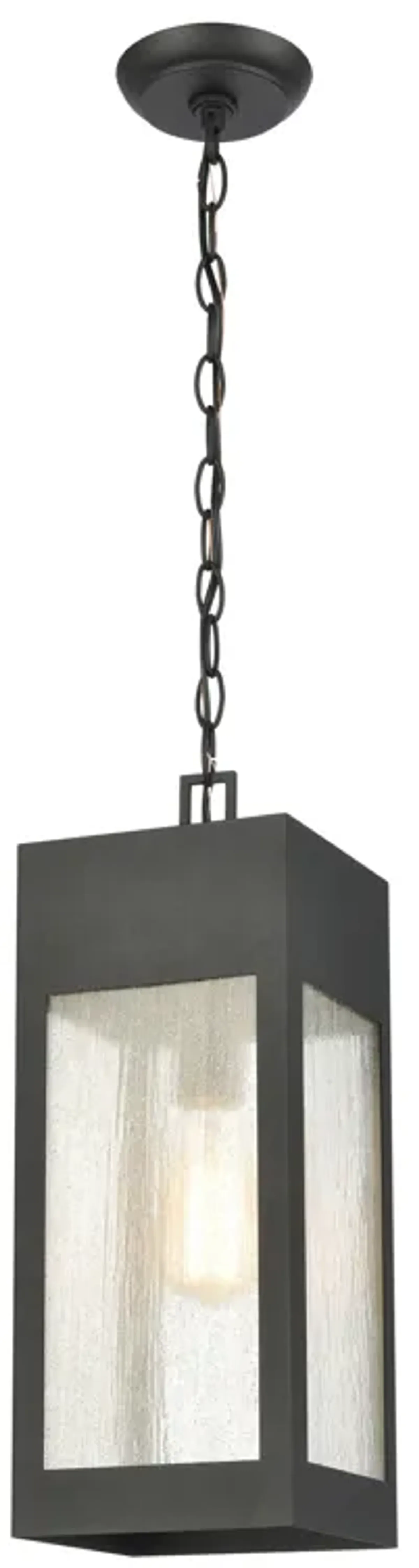 Angus 7" Wide 1-Light Outdoor Pendant - Charcoal