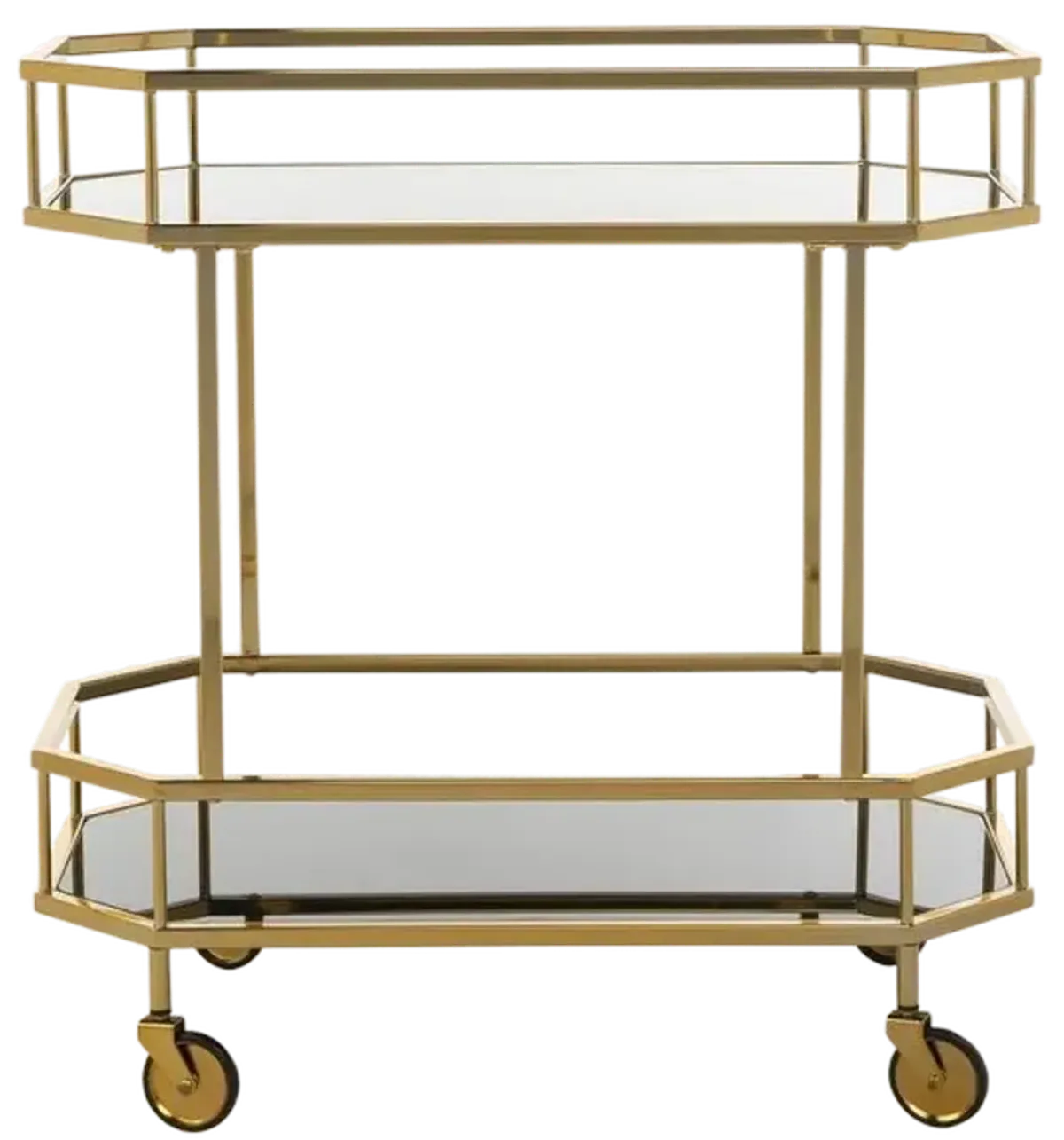 SILVA 2 TIER OCTAGON BAR CART