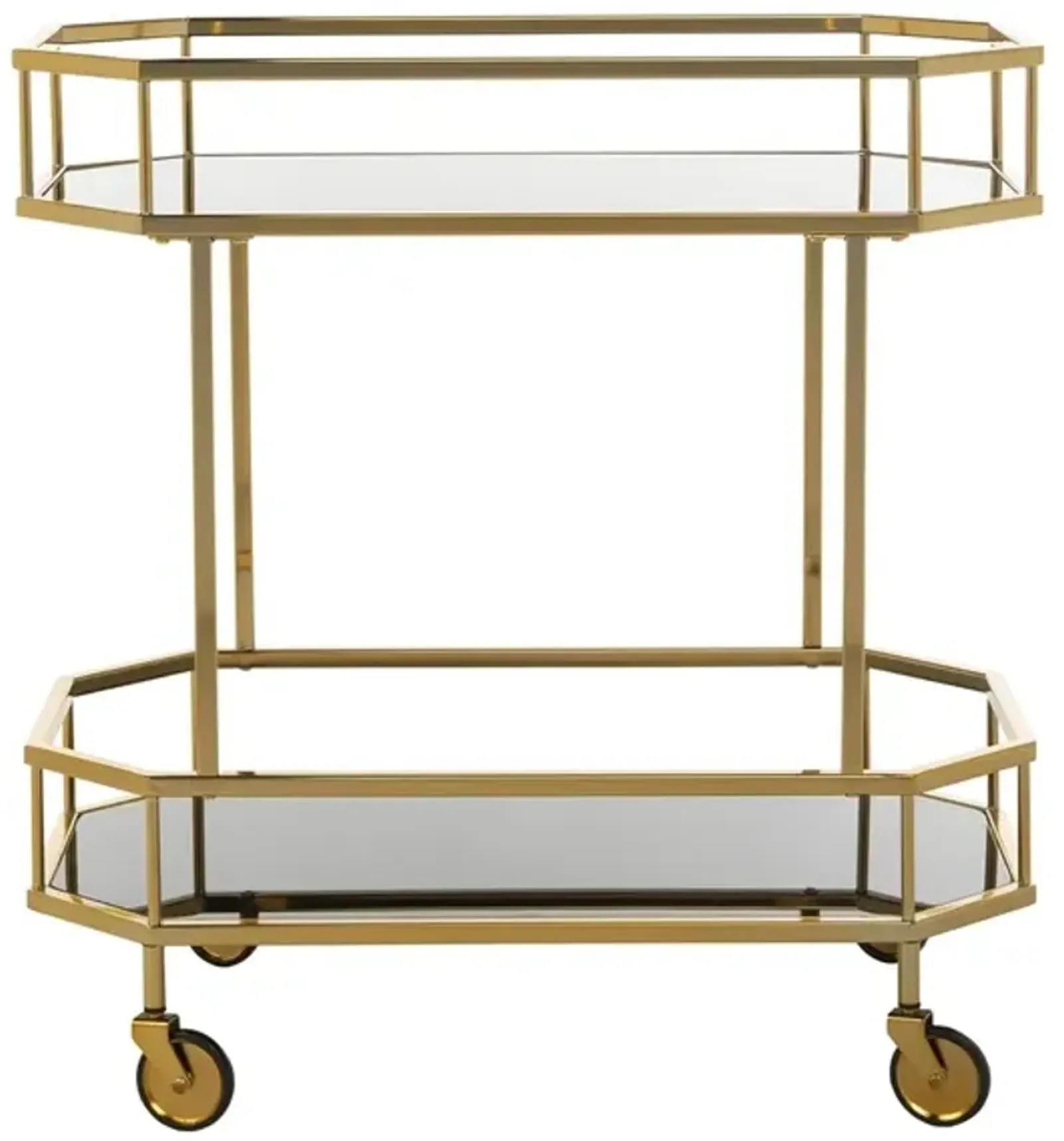 SILVA 2 TIER OCTAGON BAR CART