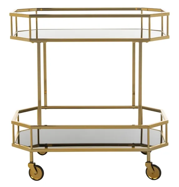 SILVA 2 TIER OCTAGON BAR CART