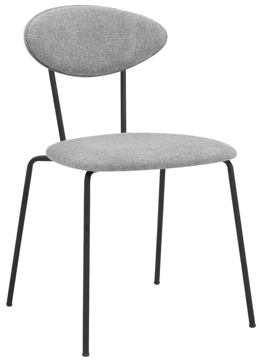 Neo Modern Gray Velvet and Gold Metal Leg Dining Room Chairs - Set of 2