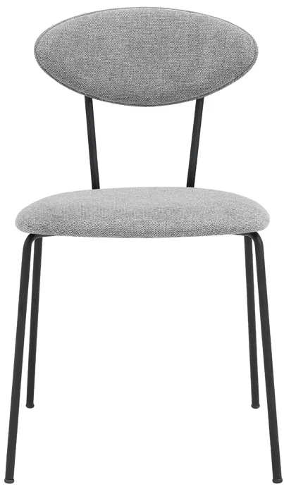 Neo Modern Gray Velvet and Gold Metal Leg Dining Room Chairs - Set of 2