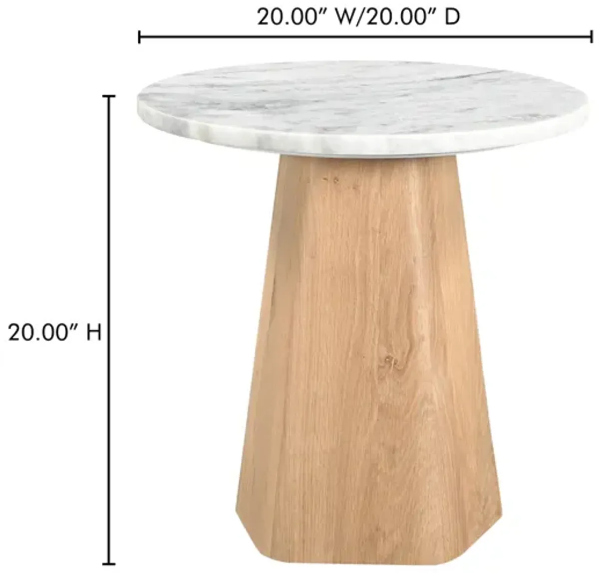 Evelyn Accent Table Ashen Gray Matrix Marble