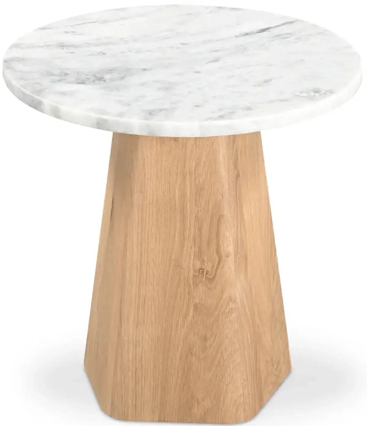 Evelyn Accent Table Ashen Gray Matrix Marble