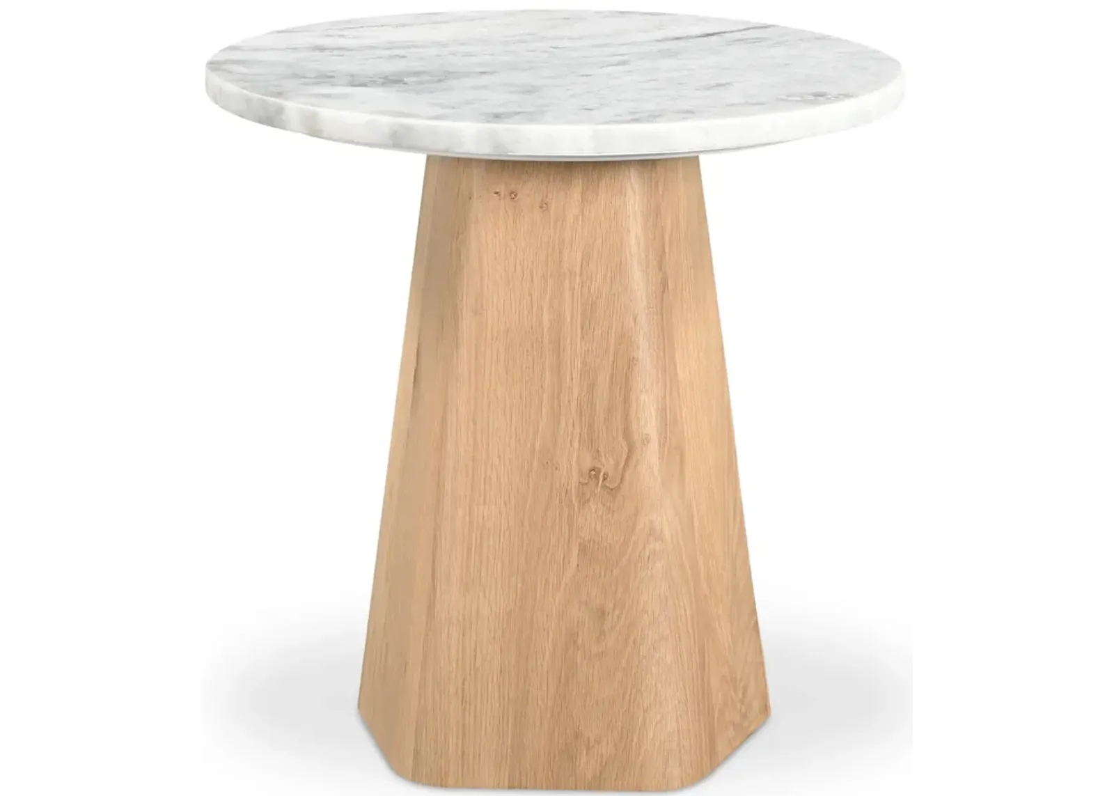 Evelyn Accent Table Ashen Gray Matrix Marble