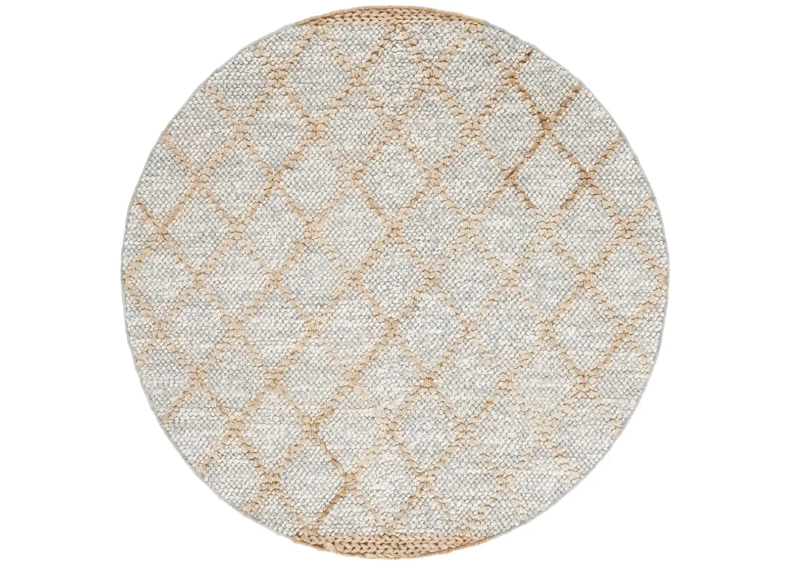 NATURAL FIBER 475 GREY  6' x 6' Round Round Rug