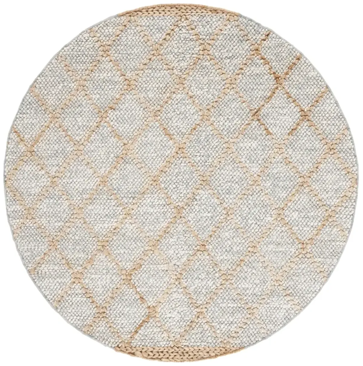 NATURAL FIBER 475 GREY  6' x 6' Round Round Rug