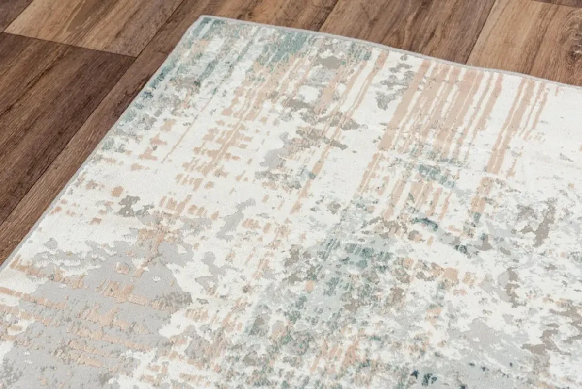 Chelsea Ivory / Gray  Abstract Polyester 2'7" x 9'6" Runner Rug