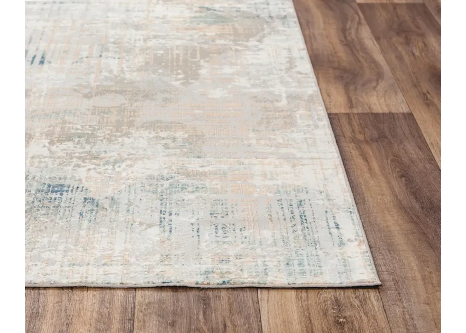 Chelsea Ivory / Gray  Abstract Polyester 2'7" x 9'6" Runner Rug