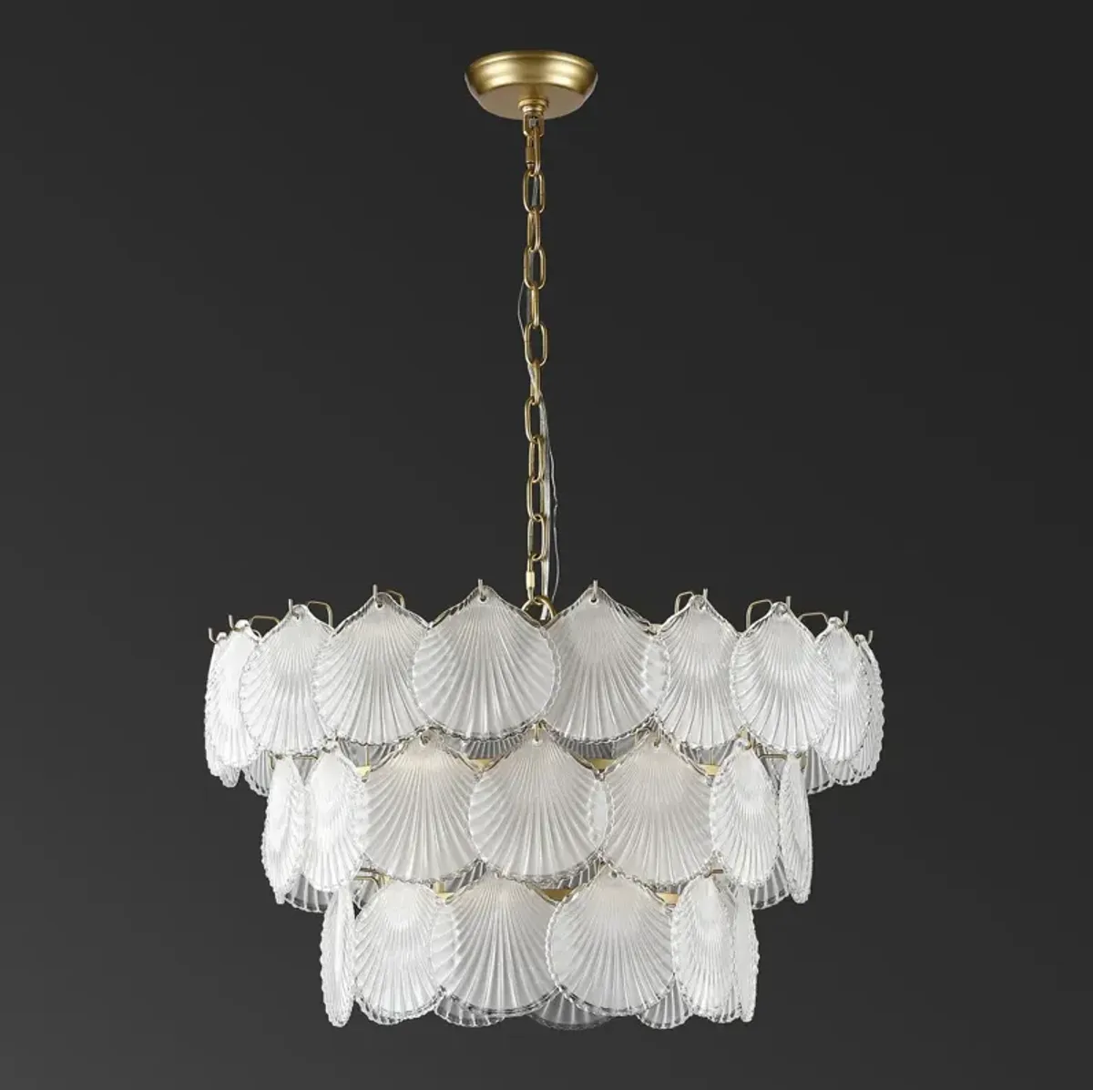 Gutierrez 3 Tier Glass Chandelier