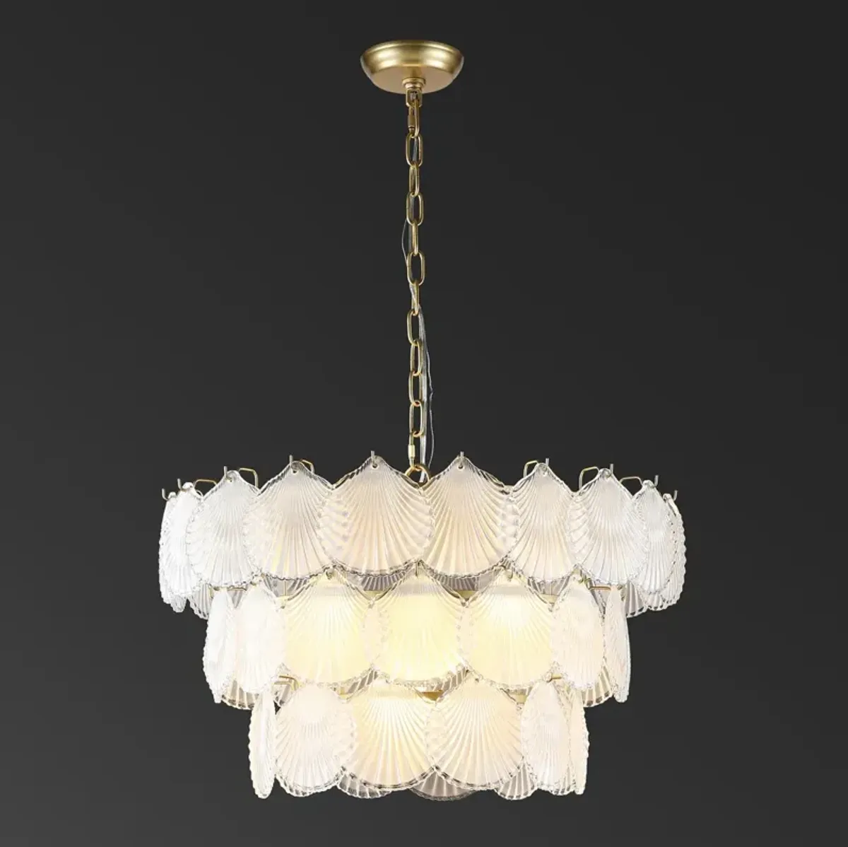 Gutierrez 3 Tier Glass Chandelier