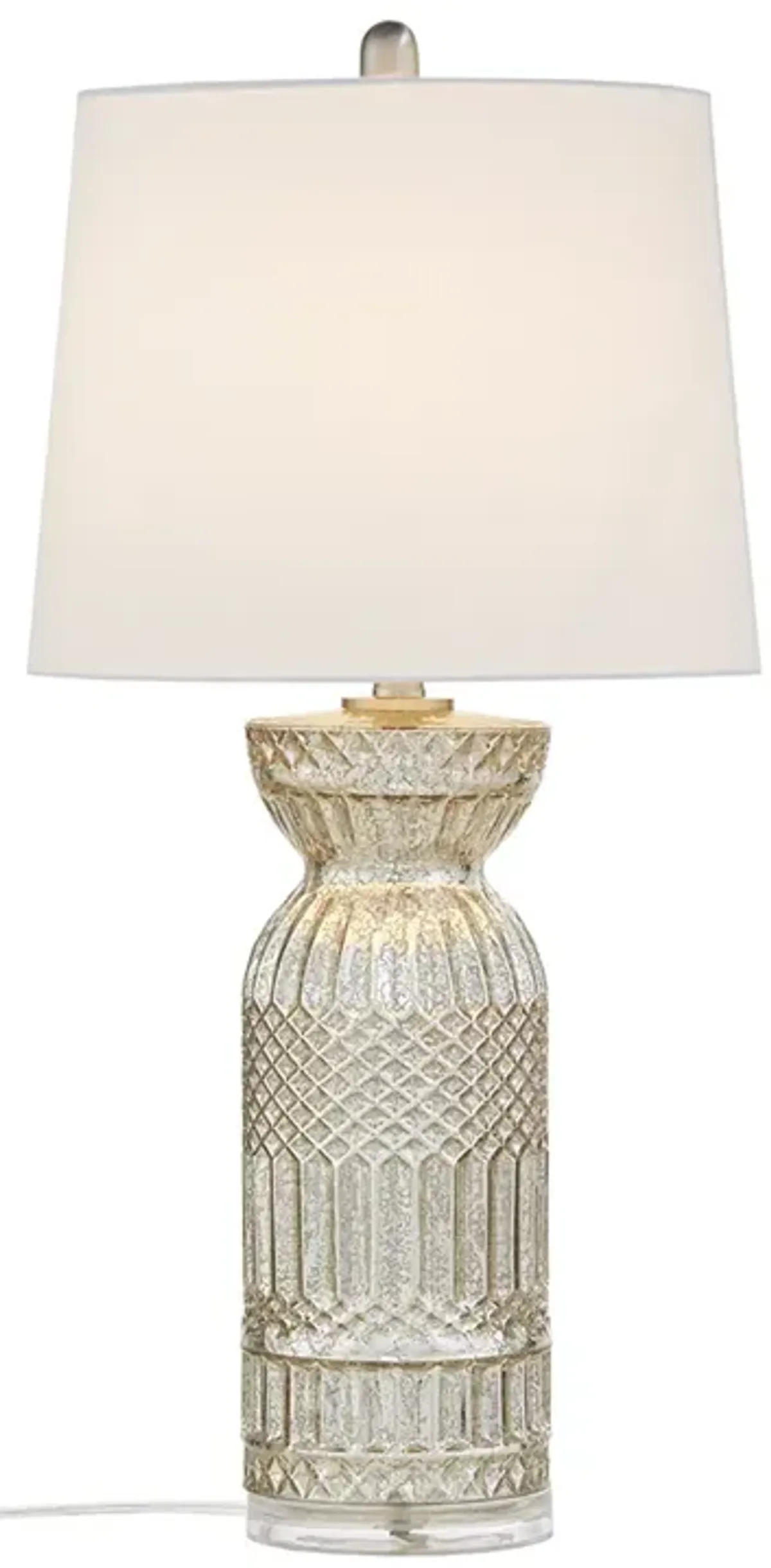 Textured Glass and Acrylic Base Table Lamp