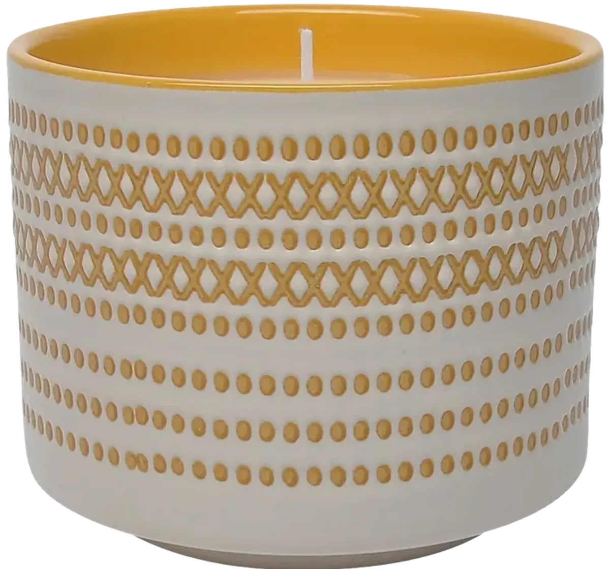 5" 15oz X Dots Citro Candle, Yellow