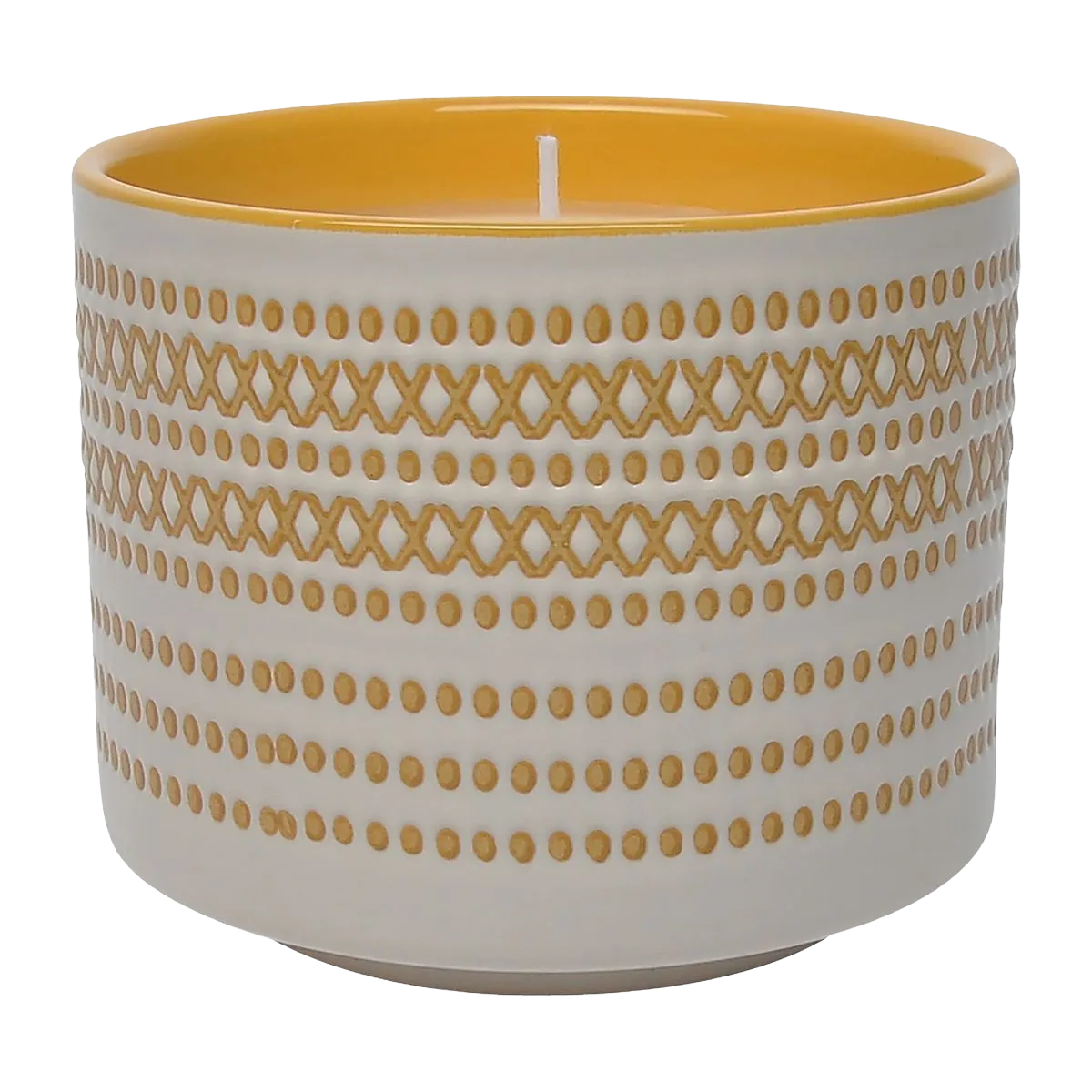 5" 15oz X Dots Citro Candle, Yellow