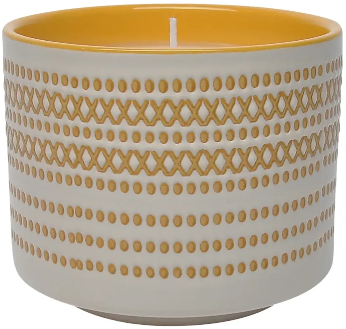 5" 15oz X Dots Citro Candle, Yellow