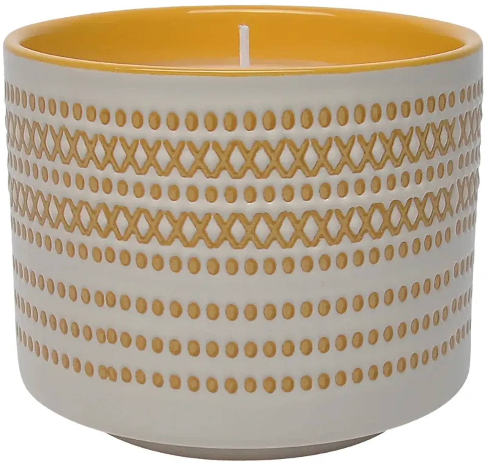 5" 15oz X Dots Citro Candle, Yellow