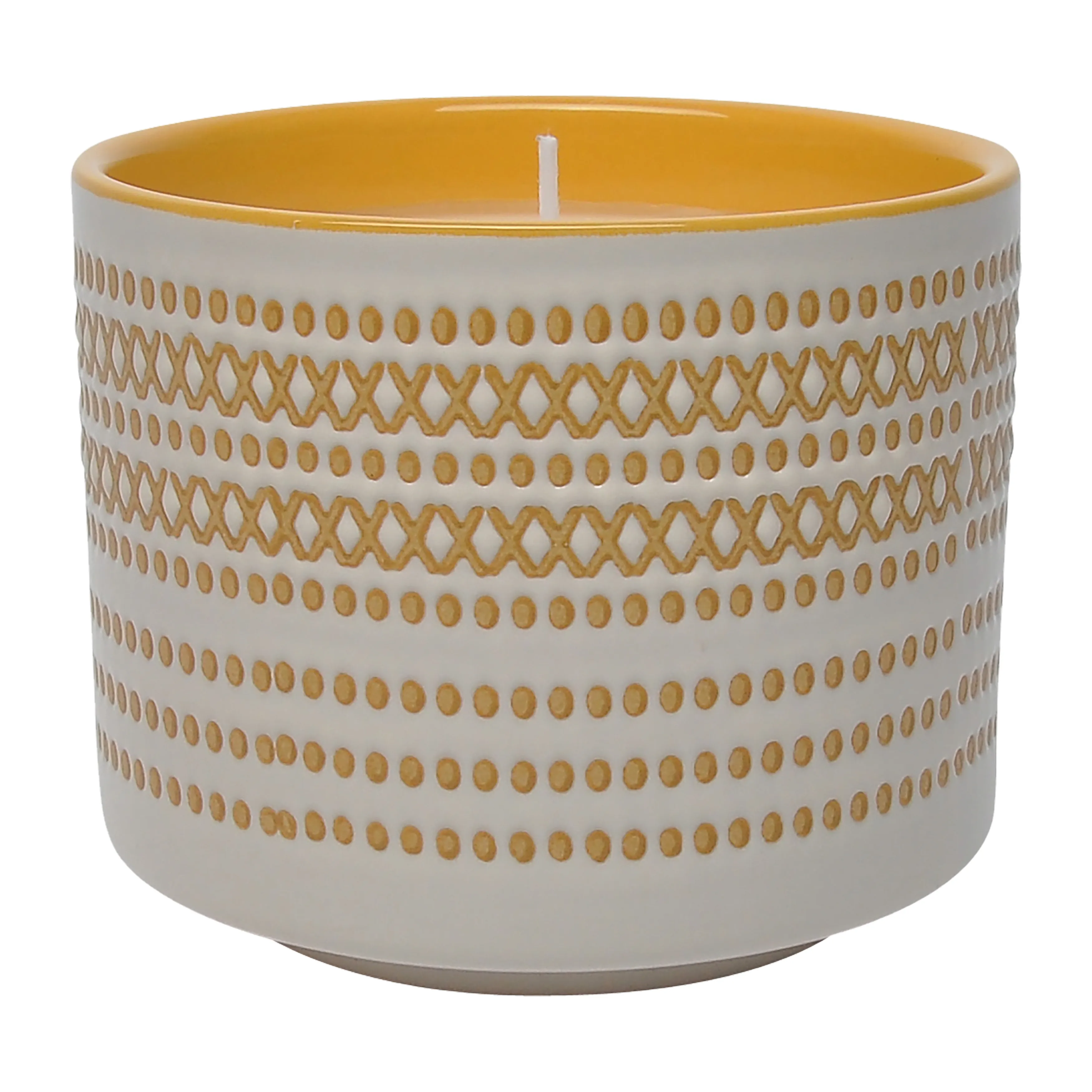 5" 15oz X Dots Citro Candle, Yellow