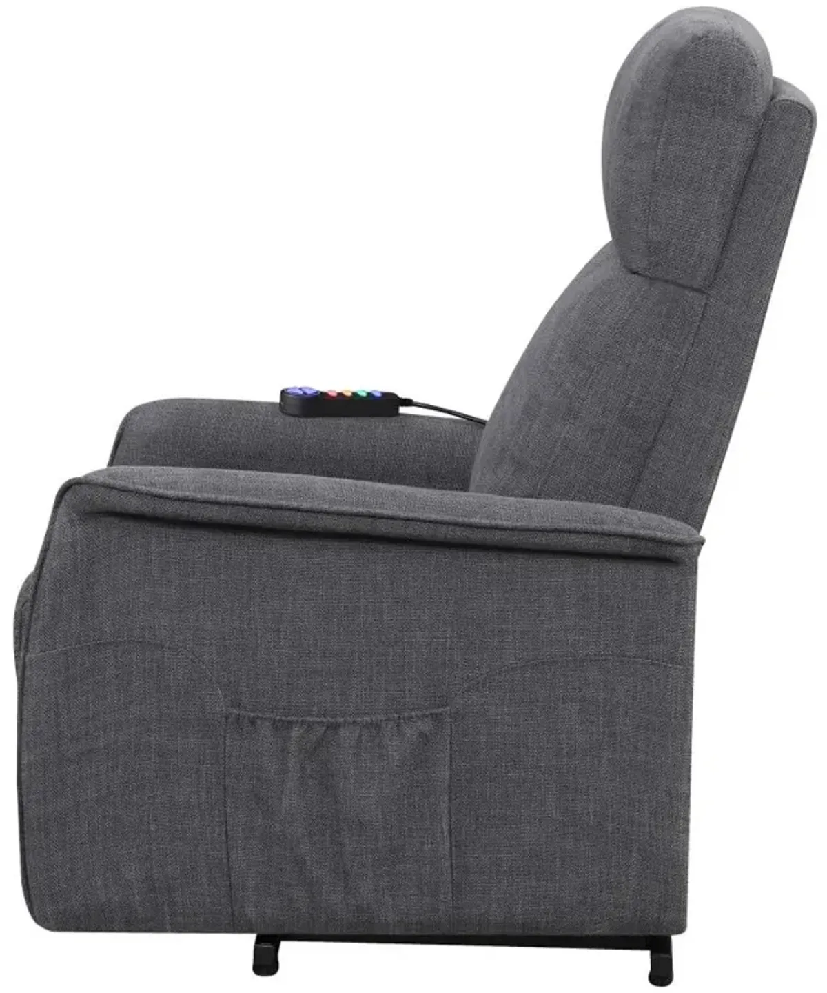 Herrera Power Lift Recliner with Wired Remote Charcoal