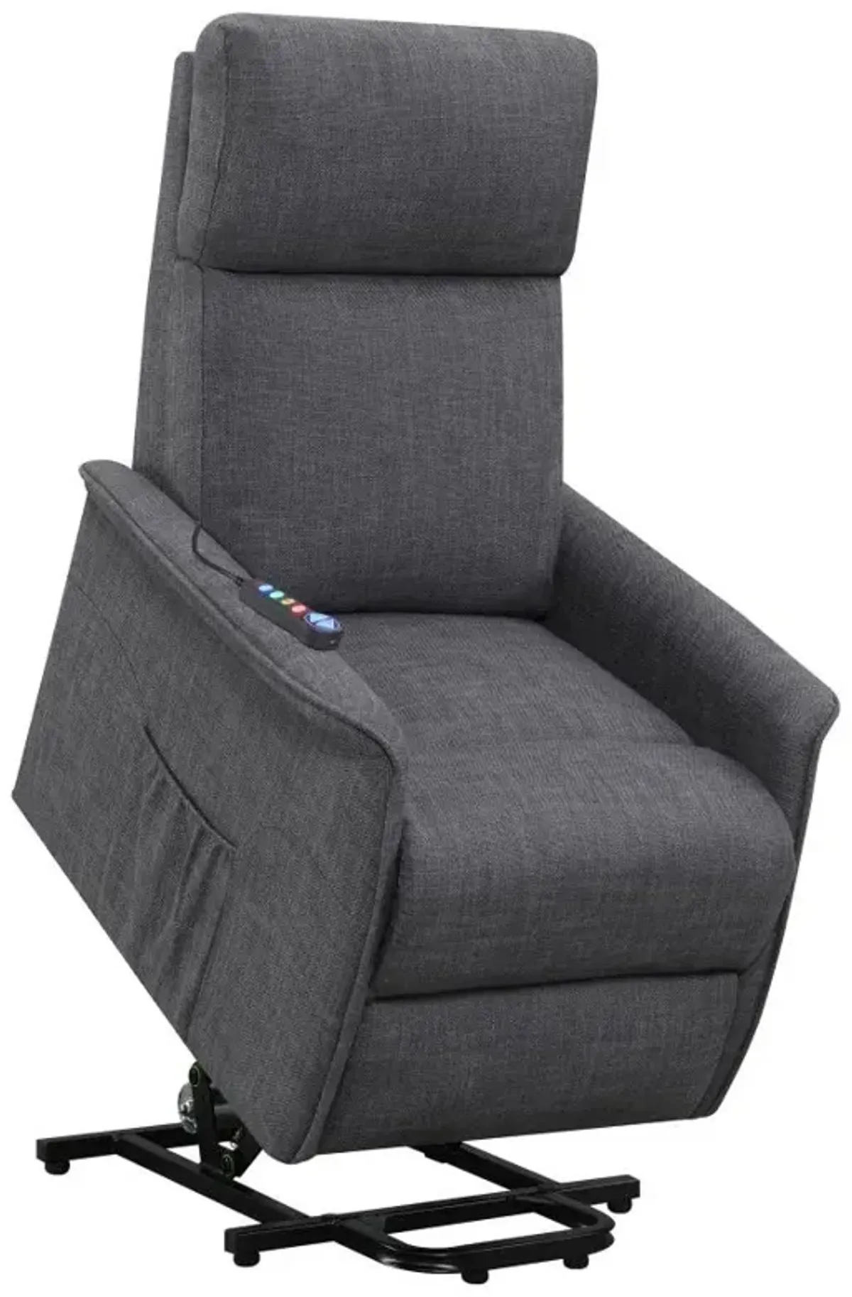 Herrera Power Lift Recliner with Wired Remote Charcoal