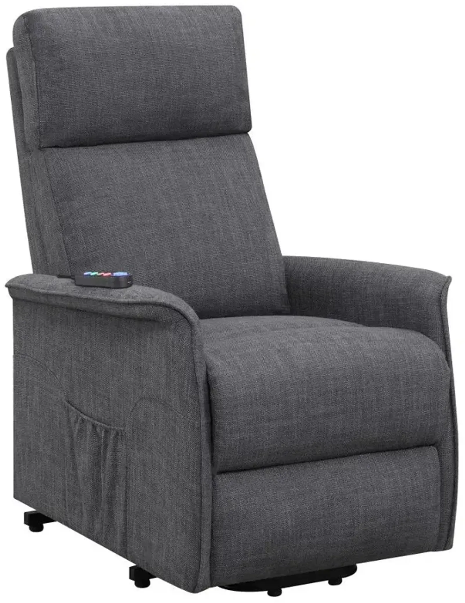 Herrera Power Lift Recliner with Wired Remote Charcoal