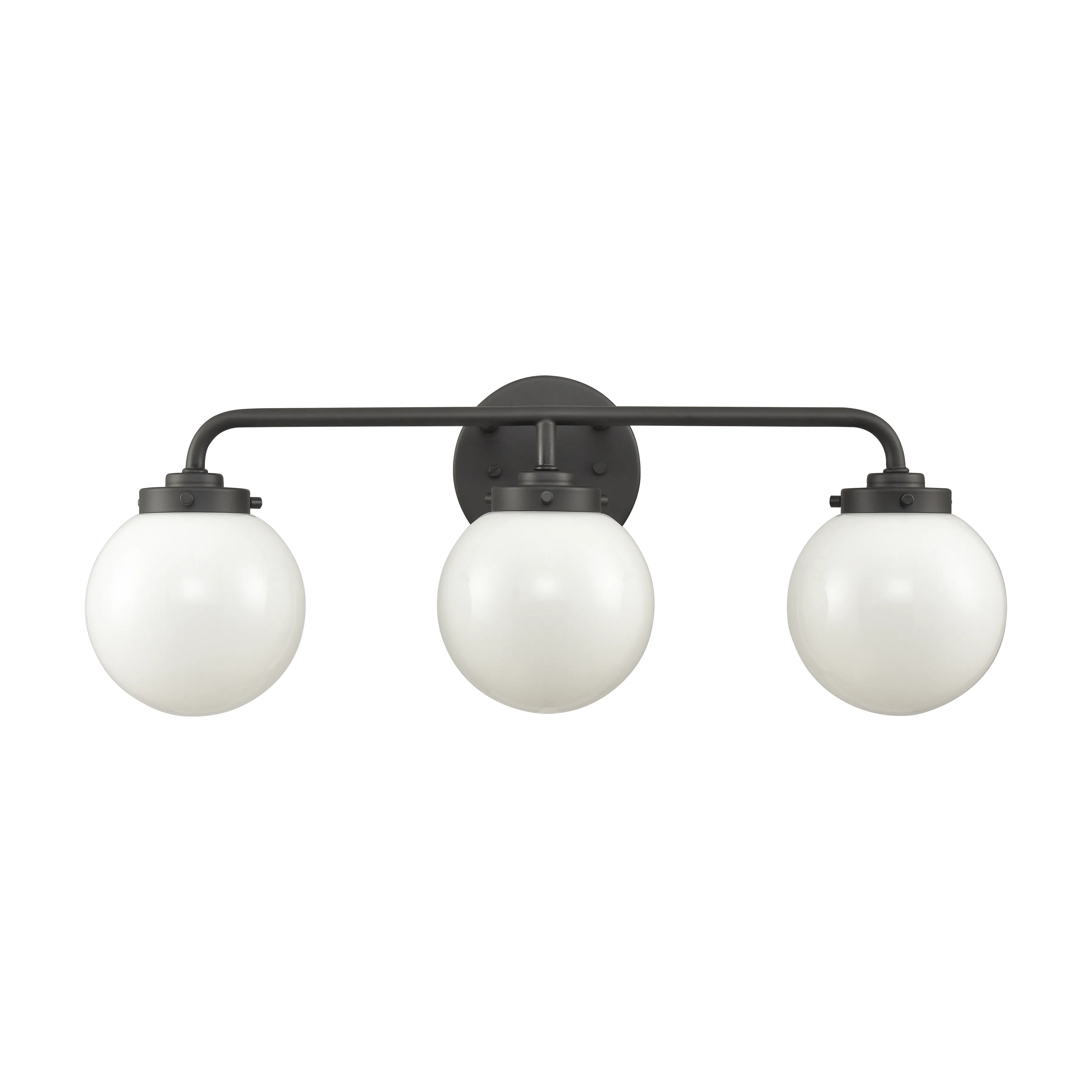 Fairbanks 22.75'' Wide 3-Light Vanity Light - Matte Black and Opal