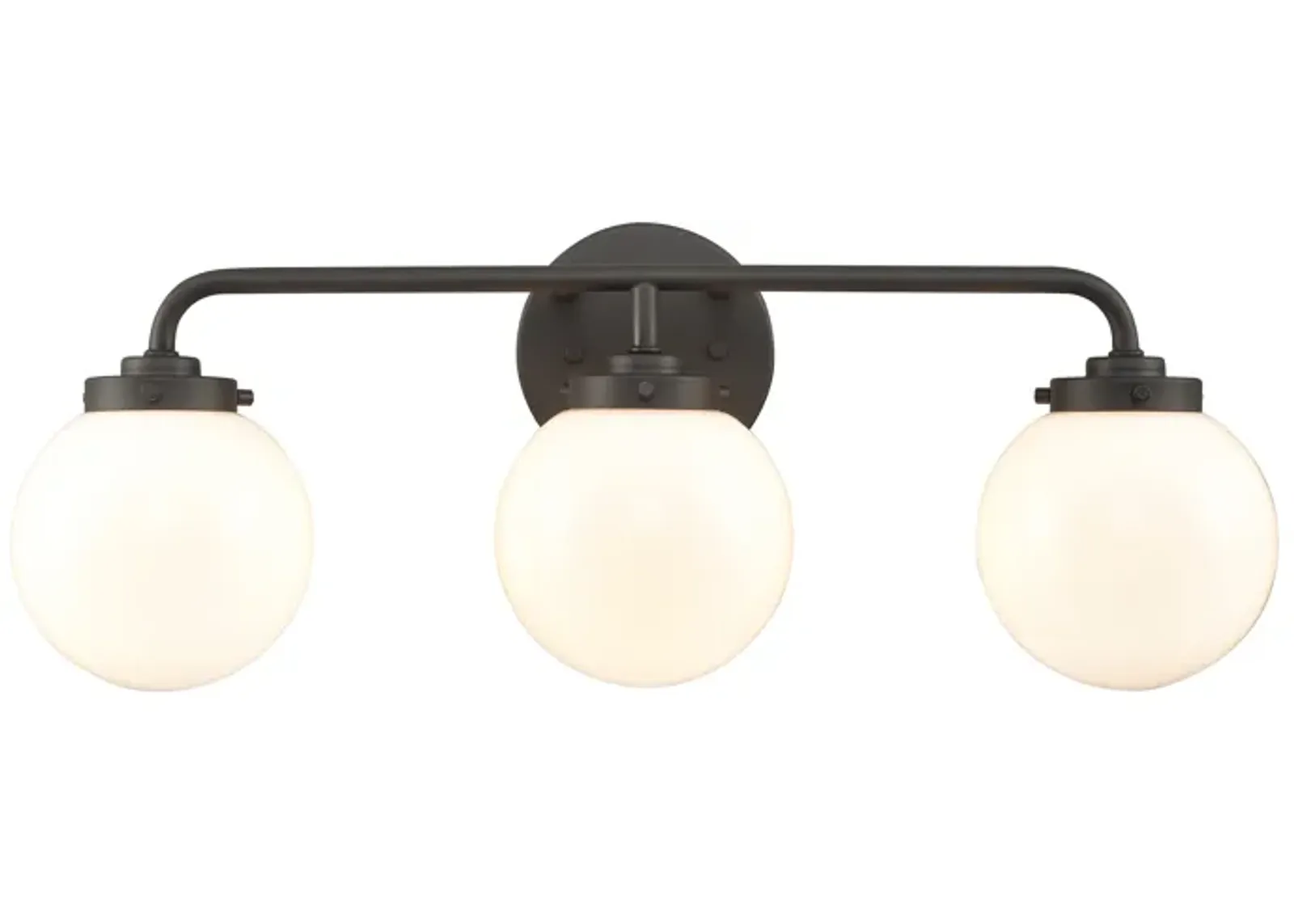 Fairbanks 22.75'' Wide 3-Light Vanity Light - Matte Black and Opal