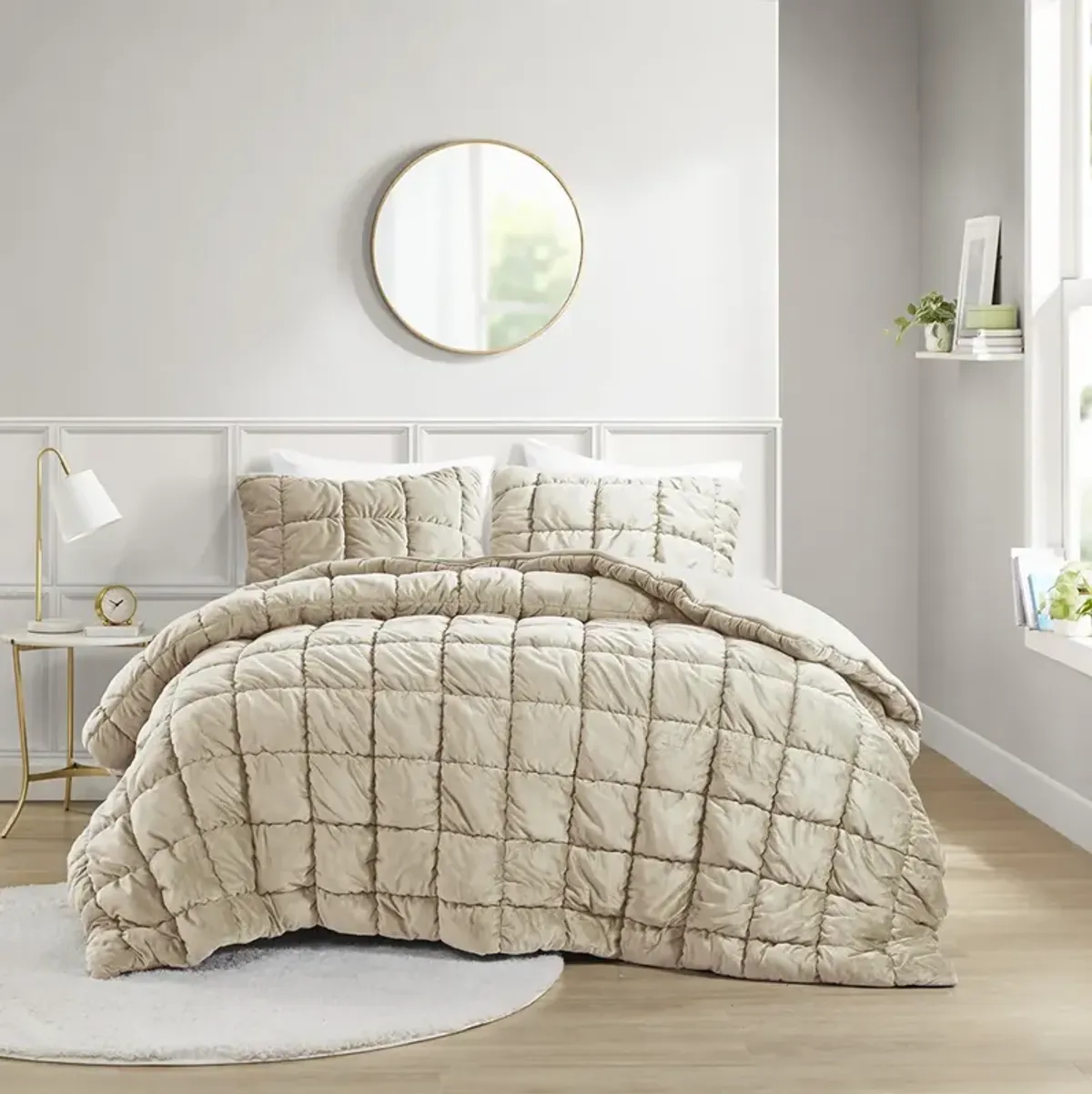 Velvet Dream Puff 3 Piece Comforter Set