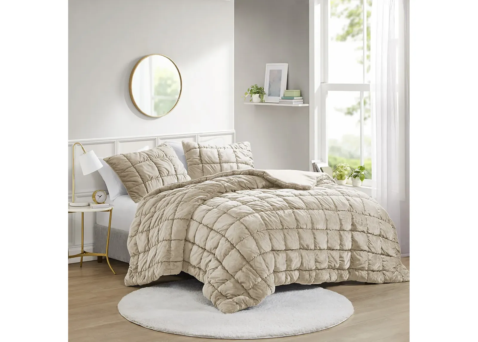 Velvet Dream Puff 3 Piece Comforter Set