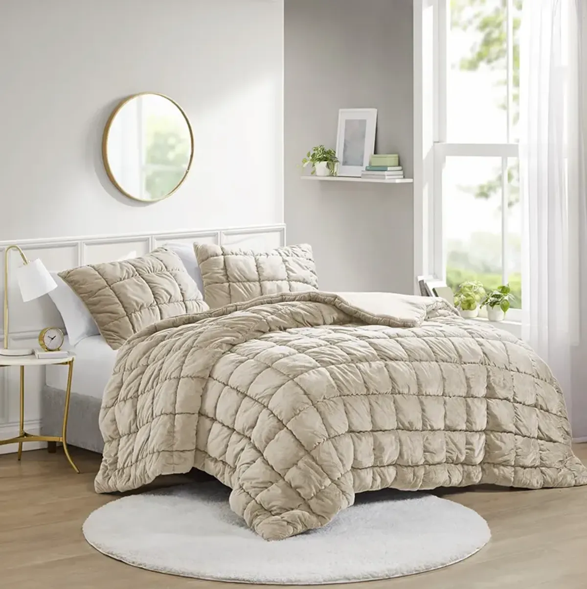 Velvet Dream Puff 3 Piece Comforter Set