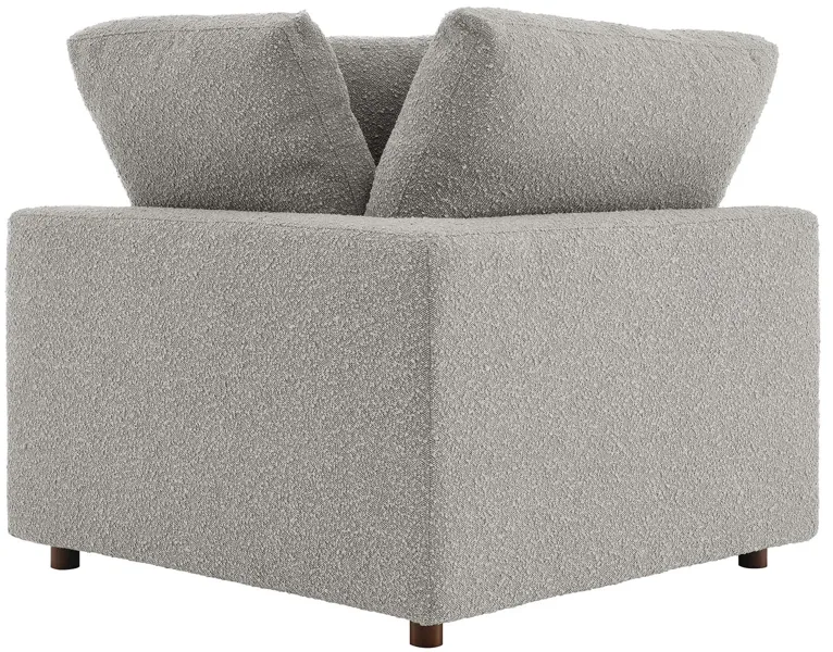 Commix Down Filled Overstuffed Boucle Fabric Corner Chair