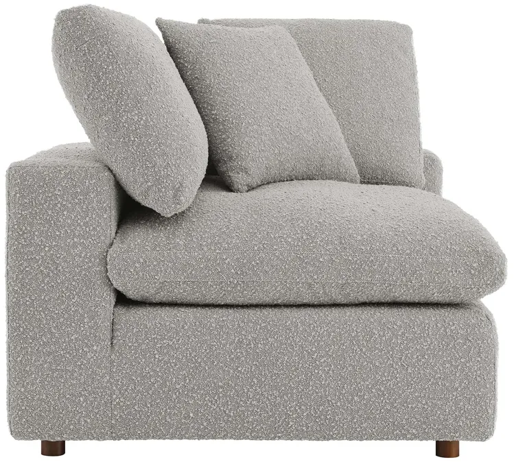 Commix Down Filled Overstuffed Boucle Fabric Corner Chair