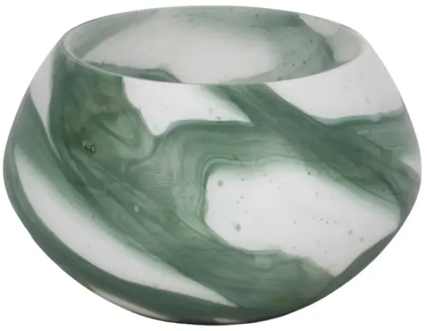 11" Ebb & Flow Bowl, Green/clear