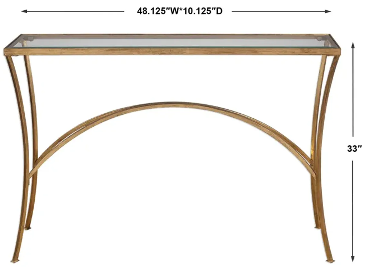 Alayna Gold Console Table